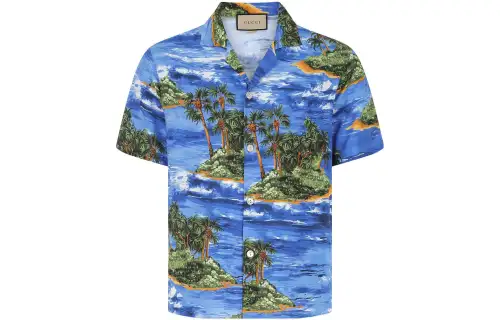 GUCCI Shirts Men's Blue Moderate