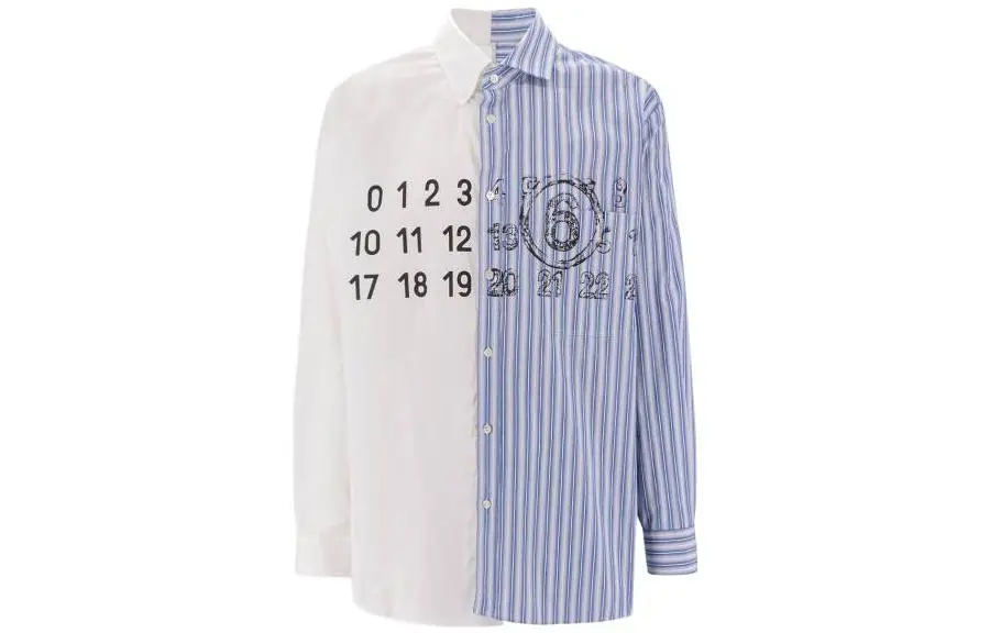 MM6 Maison Margiela Spliced Numbers motif Shirt