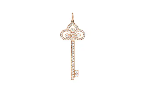 TIFFANY & CO. Keys 18K Rose Gold Pendants Women's