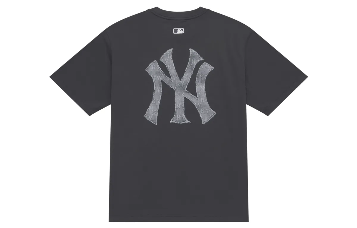 MLB MONOGRAM SS25 T Shirt Unisex Charcoal Gray