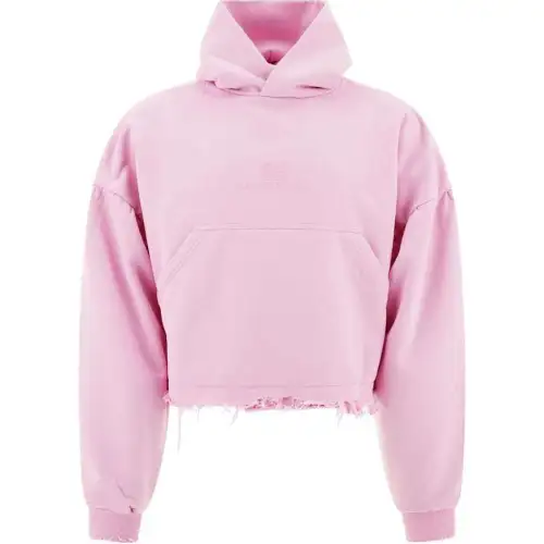 Balenciaga Logo Printed Destroyed Hoodie