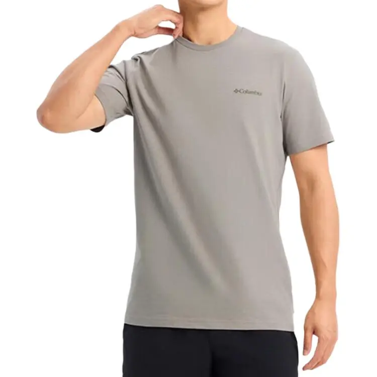 Columbia T-Shirts Men's Gray Crew Neck Moderate