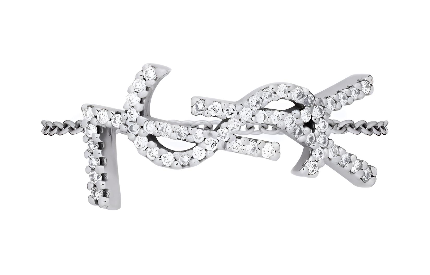 SAINT LAURENT 18K Gold, Diamond Rings Women's Silver