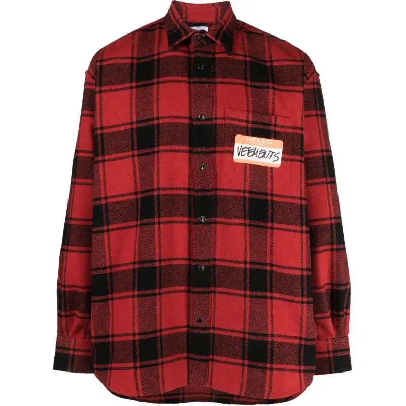 Vetements Hello My Name Is cotton shirt