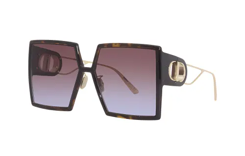 DIOR Metal Square Sunglasses Women's Gold