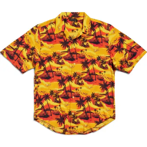 Balenciaga Hawaiian Car Printed Large Fit Shirt
