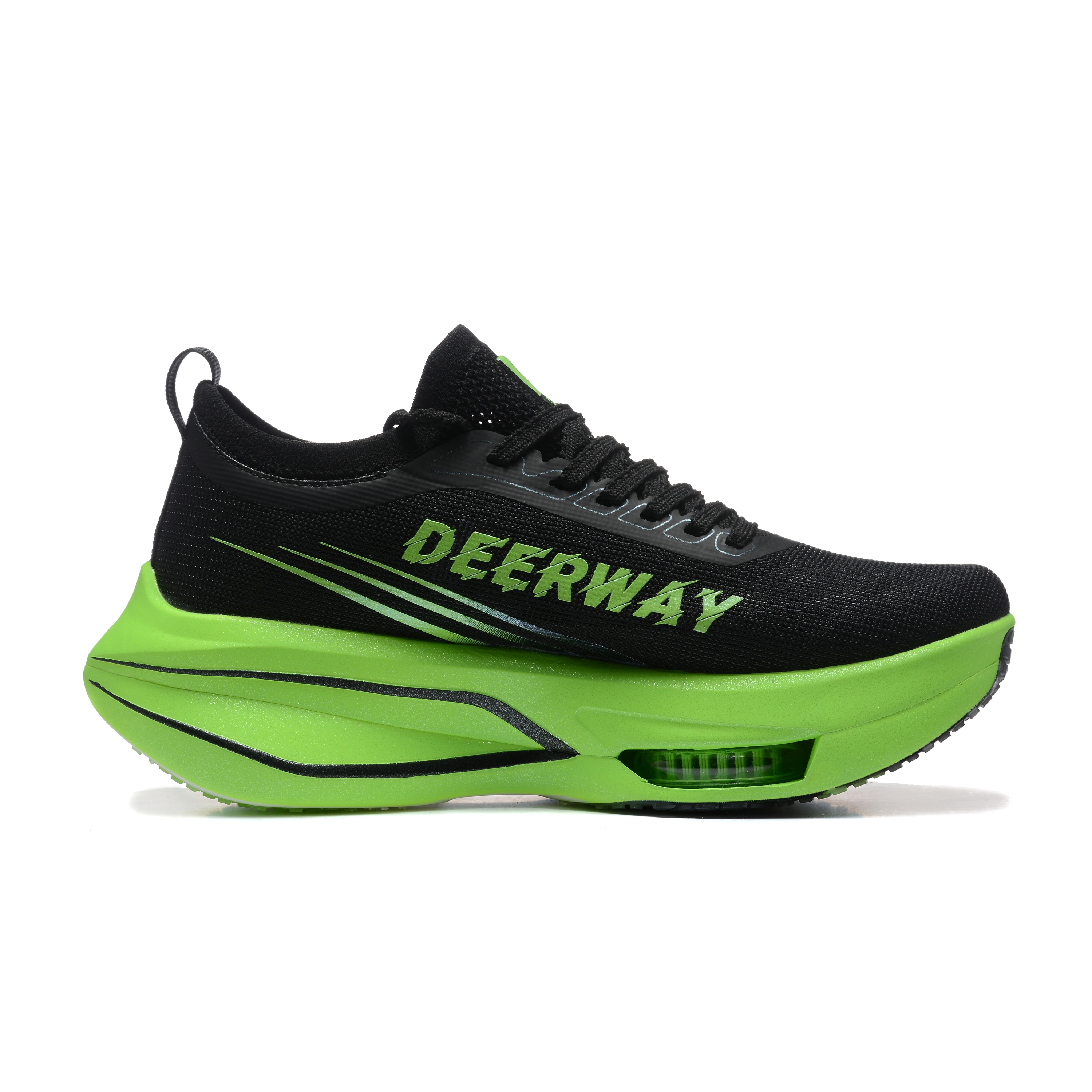 DEERWAY Running Shoes Unisex Black Green