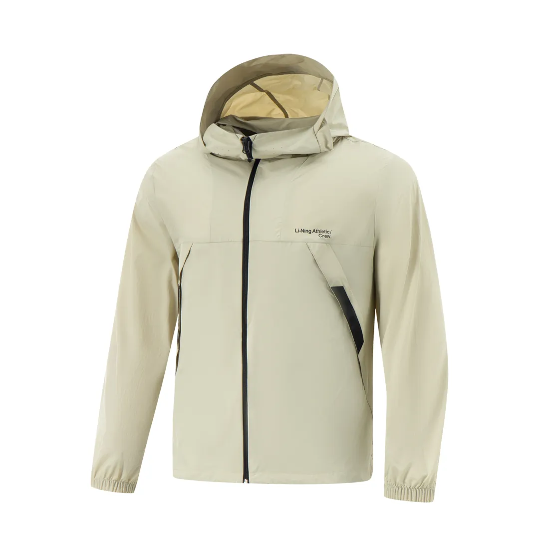 Li Ning UV Protection Breathable Sun Protection Clothing Men's Limewash Gray