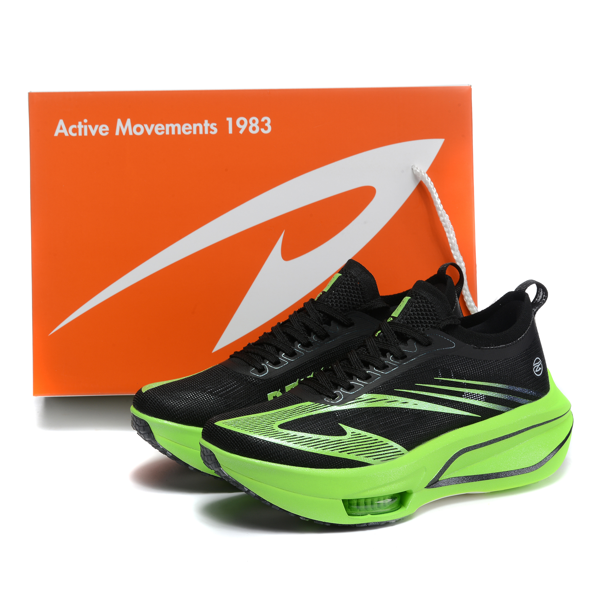 DEERWAY Running Shoes Unisex Black Green