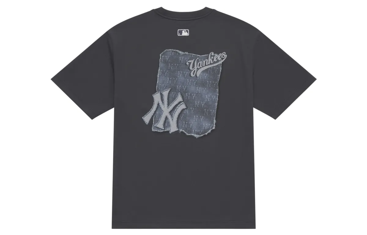 MLB MONOGRAM SS25 T Shirt Unisex Charcoal Gray