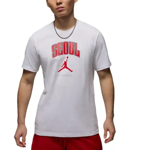 Jordan T Shirts Men's White Crew Neck Moderate