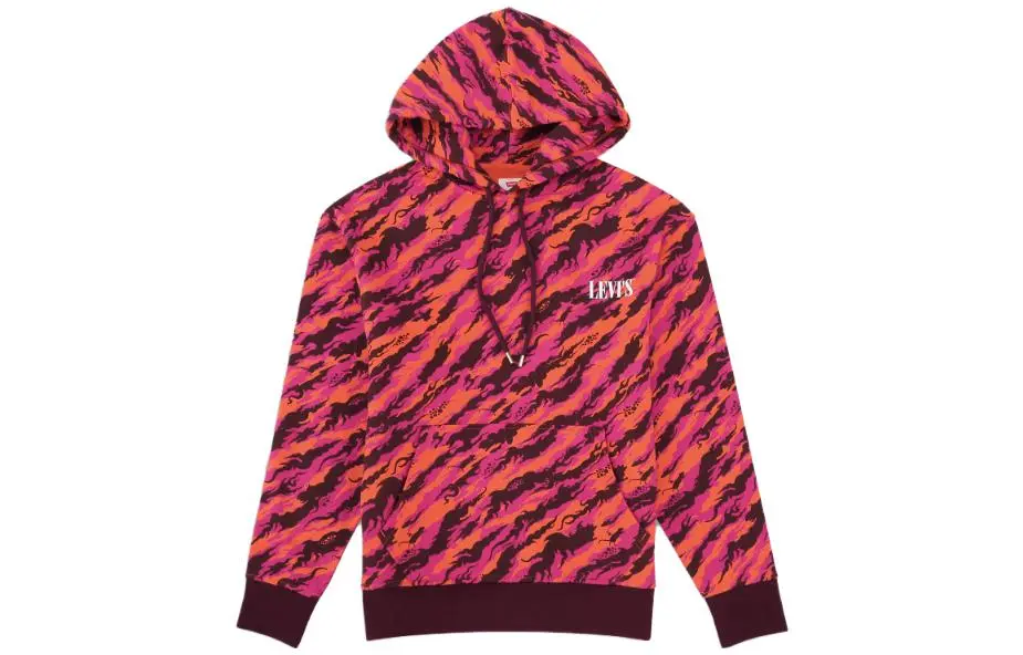 Levi's Sweatshirts Unisex Red Hooded Moderate Regular