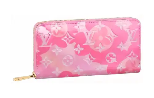 LOUIS VUITTON Zippy Cow Leather Wallet Women's Light Pink