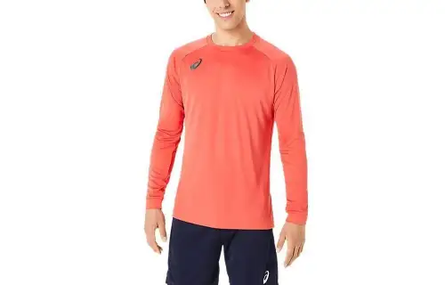 ASICS Sweatshirts Men's Red Crew Neck Moderate Other