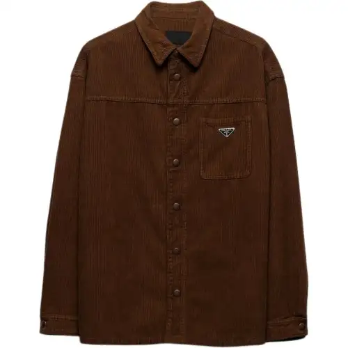 PRADA Shirts Men's Caramel Lapel Moderate Shirt