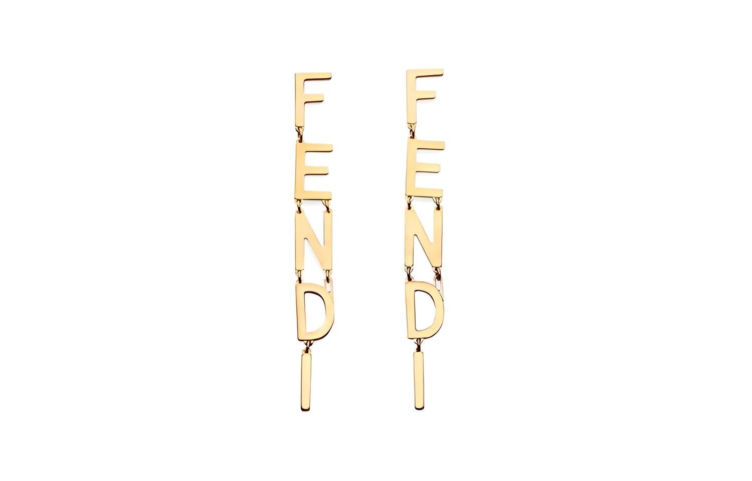 Серьги Fendi (золотой)
