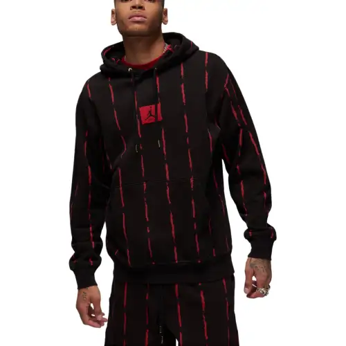 Jordan ESSENTIALS Men's Fleece 'Heroes' Pullover Hoodie Sweatshirt Men's Black/Gym Red