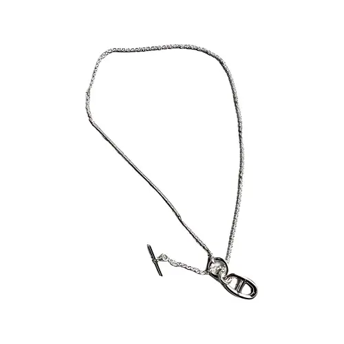 HERMES Chaine D'Ancre 925 Sterling Silver Pendants Men's Silver