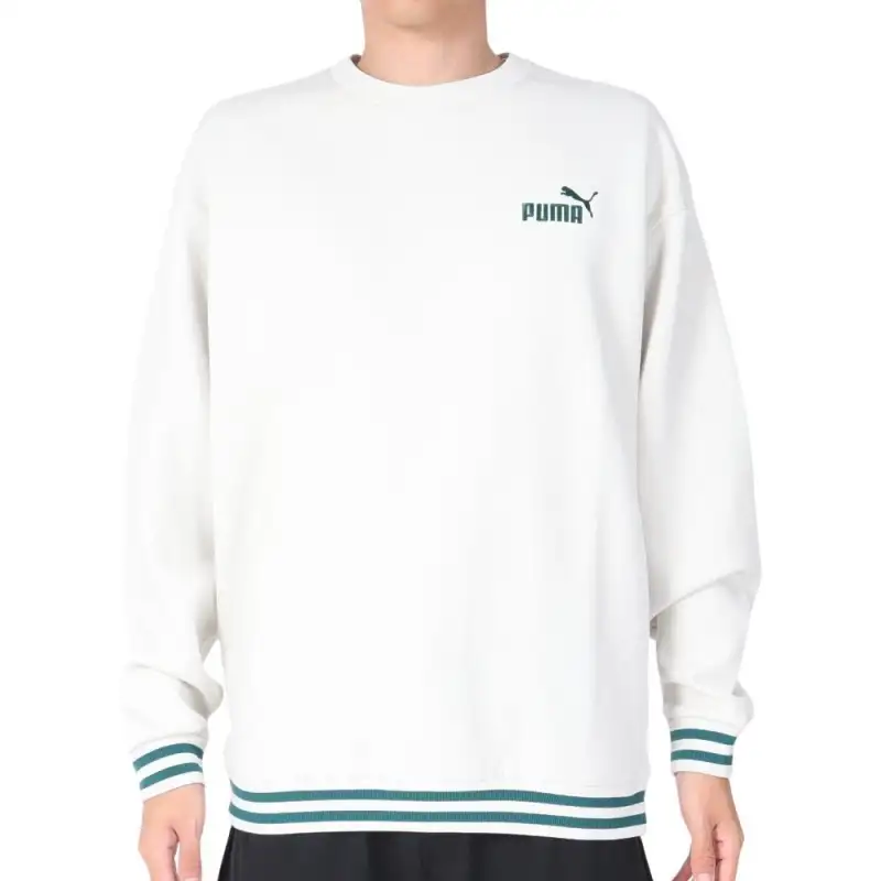 PUMA Sweatshirts Men's White Crew Neck Moderate Other