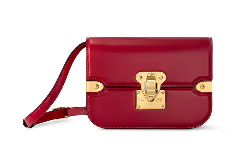 LOUIS VUITTON Cow Leather Crossbody Bag, Shoulder Bag Medium Women's Red