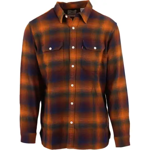 Levis Shirts Men's Yellow Lapel Moderate Shirt