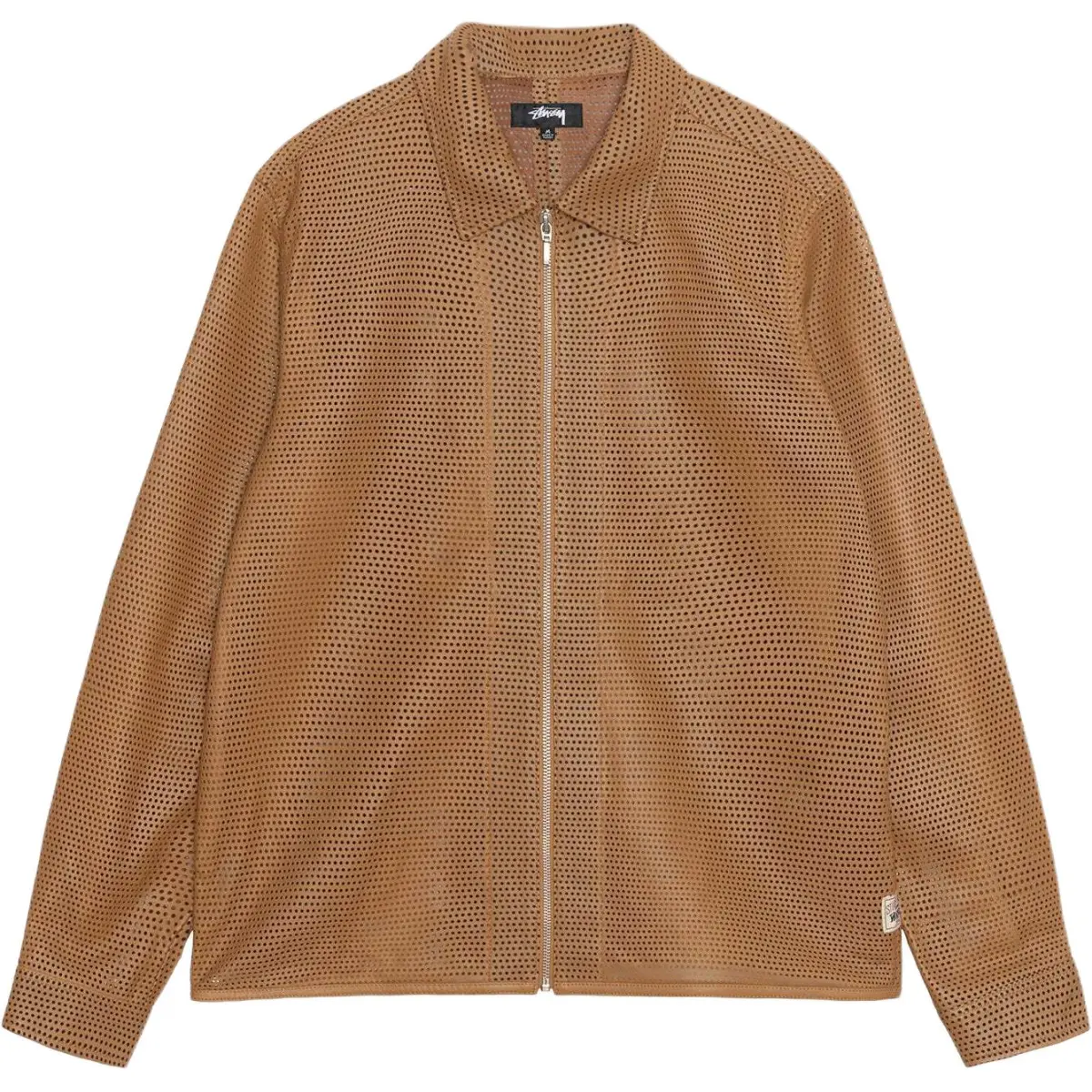 Stussy Perforated Leather Zip Shirt