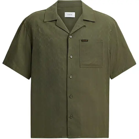COACH Shirts Men's Green Cuban Collar Moderate Other