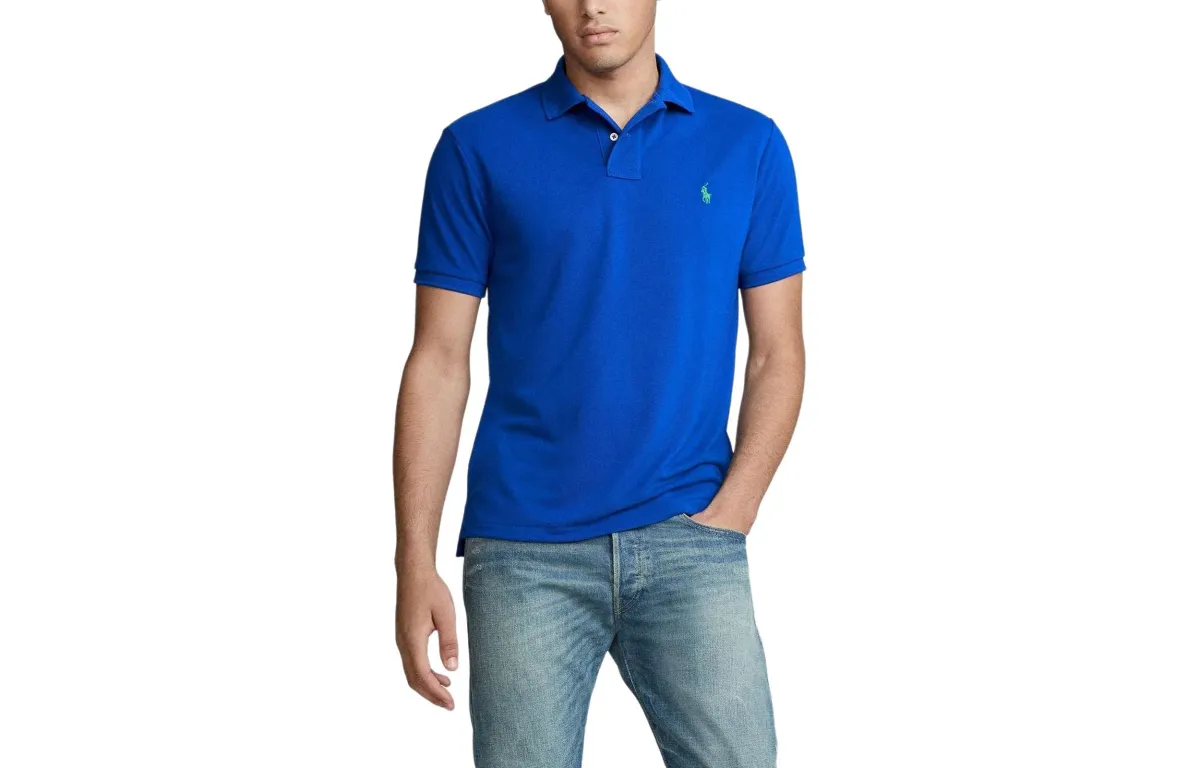Polo Ralph Lauren Polo Shirt Custom Slim Fit Men's Blue