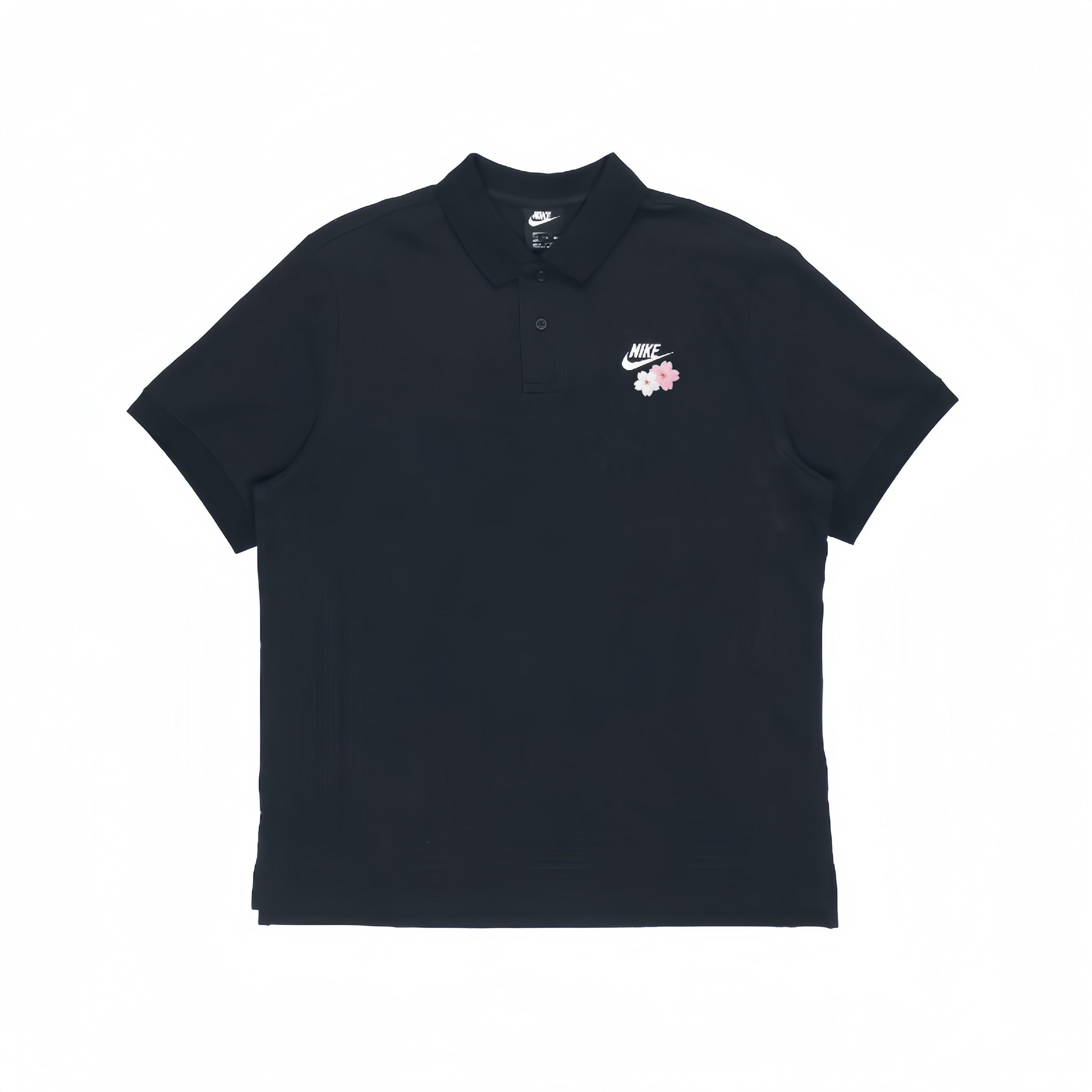 Nike, uniform, black polo for leisure for men and women, custom-made, with embroidery, with short sleeve