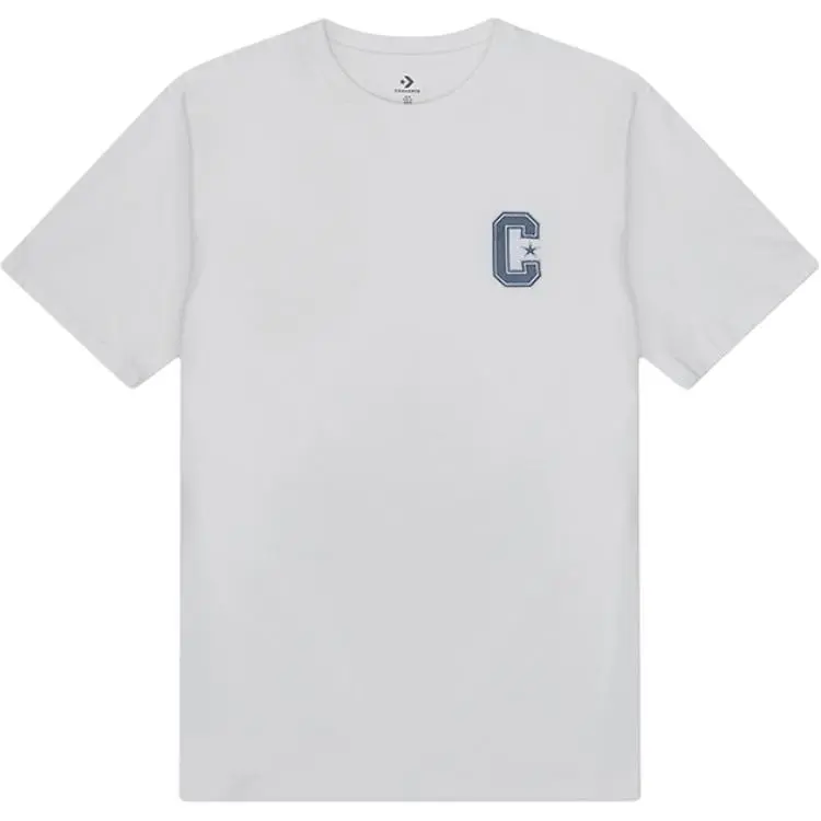 Converse T-Shirts Men's Gray Crew Neck Moderate