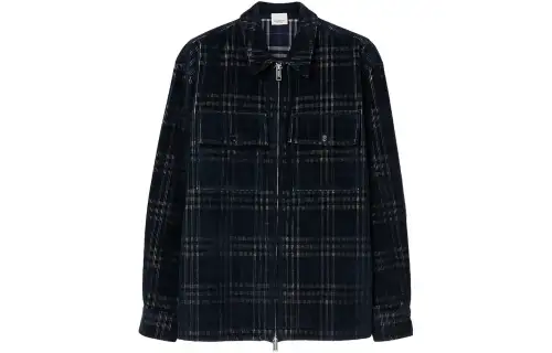 Burberry Shirts Men's Dark Blue Lapel Moderate Other
