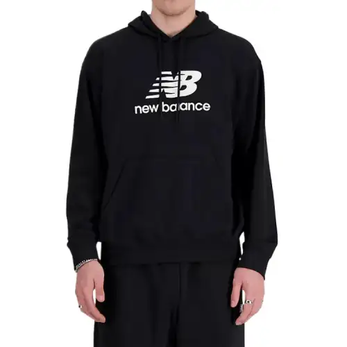 New Balance Sport Essentials Fleece Logo Hoodie Sweatshirt Men's Black