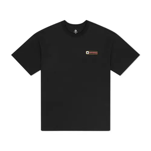 Converse T Shirts Men's Black Crew Neck Moderate