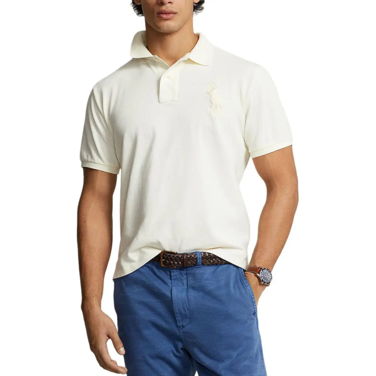 Polo Ralph Lauren Big Pony Polo Shirt Mixed Shipment Men's Club Cream White