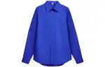 LOEWE Shirts Men's Blue Pointed Collar Moderate Other