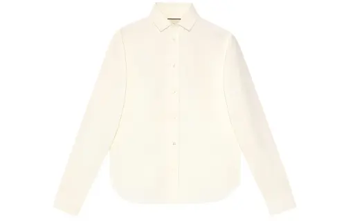 GUCCI Shirts Men's Ecru Pointed Collar Moderate Other