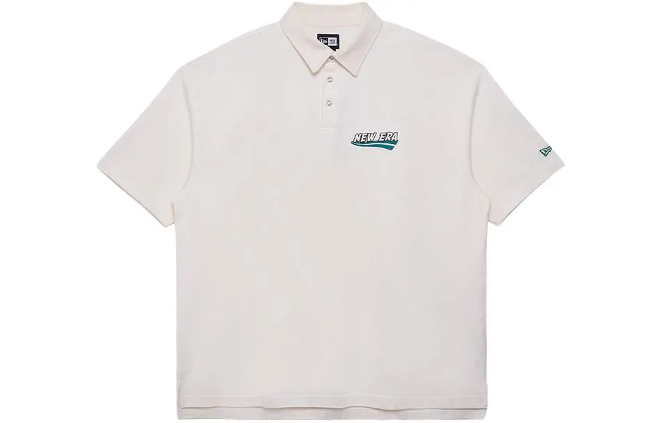 New Era SS24 Polo Shirt Unisex Ivory White