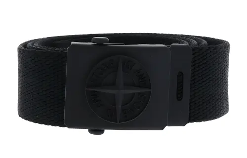 STONE ISLAND Badge Buckle Belts Kids' Black
