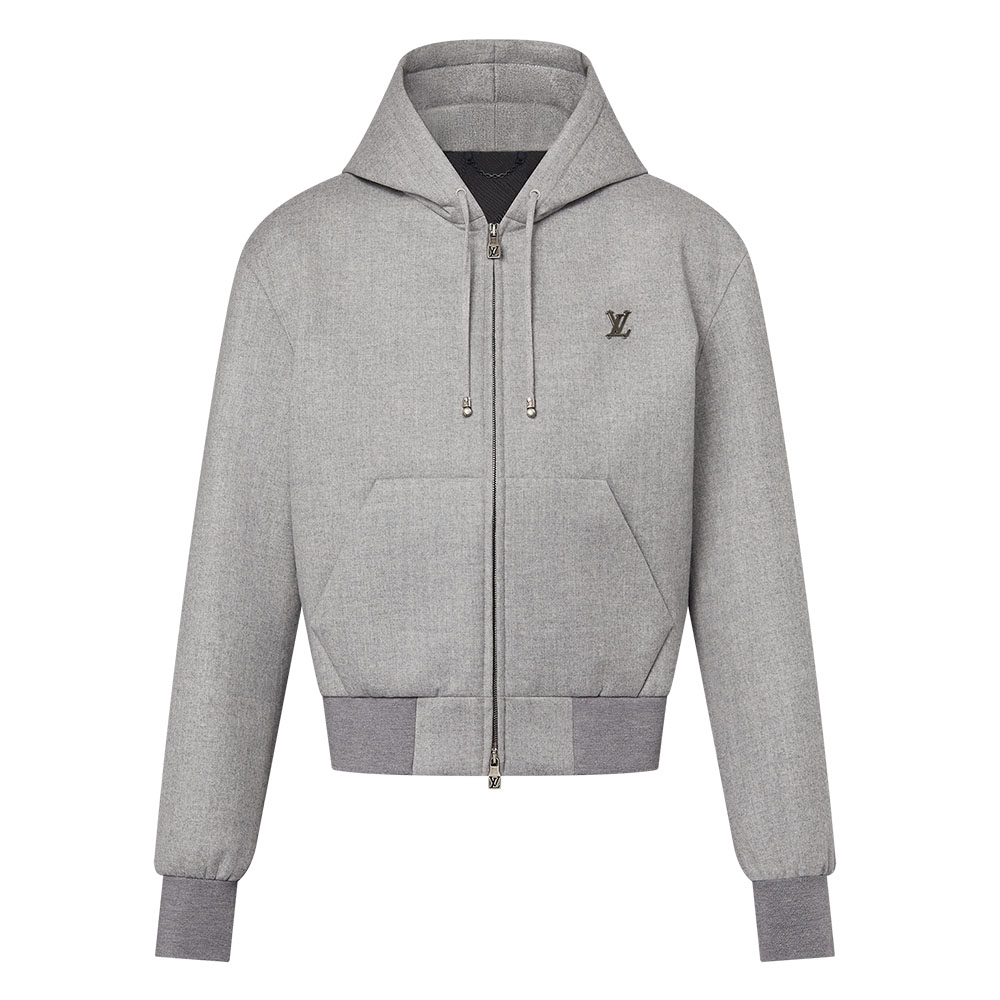 LOUIS VUITTON Tailored Technical Wool Hooded Blouson