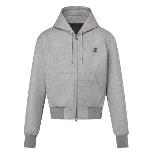 LOUIS VUITTON Tailored Technical Wool Hooded Blouson