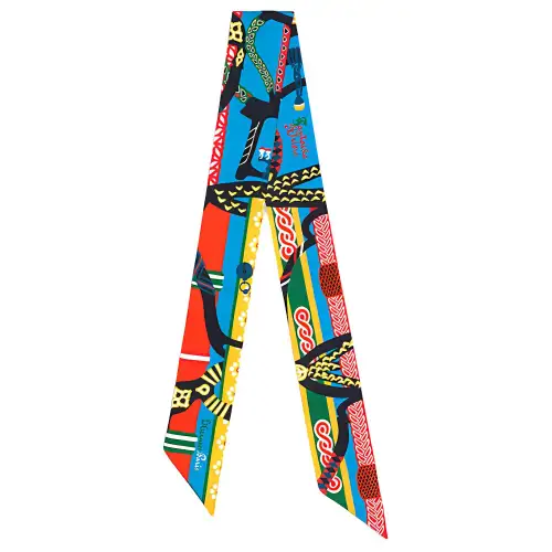 HERMES Silk Scarves Women's Orange