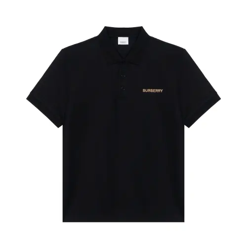 Burberry SS24 Polo Shirt Men's Black