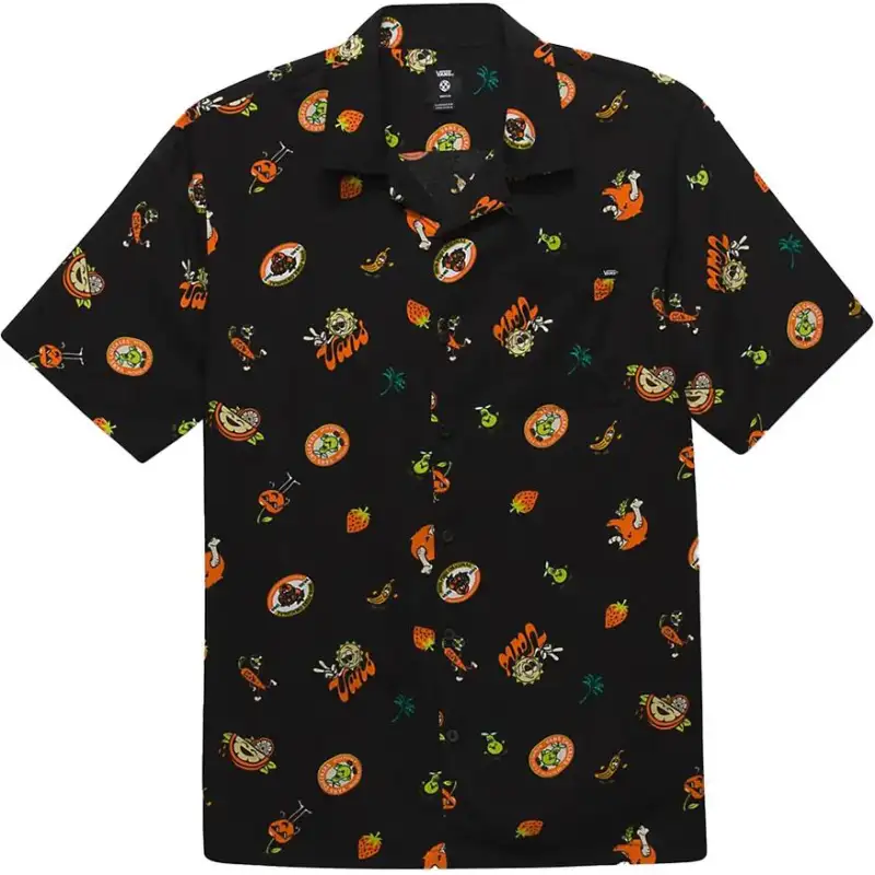 Vans Shirts Men's Black Lapel Moderate Other