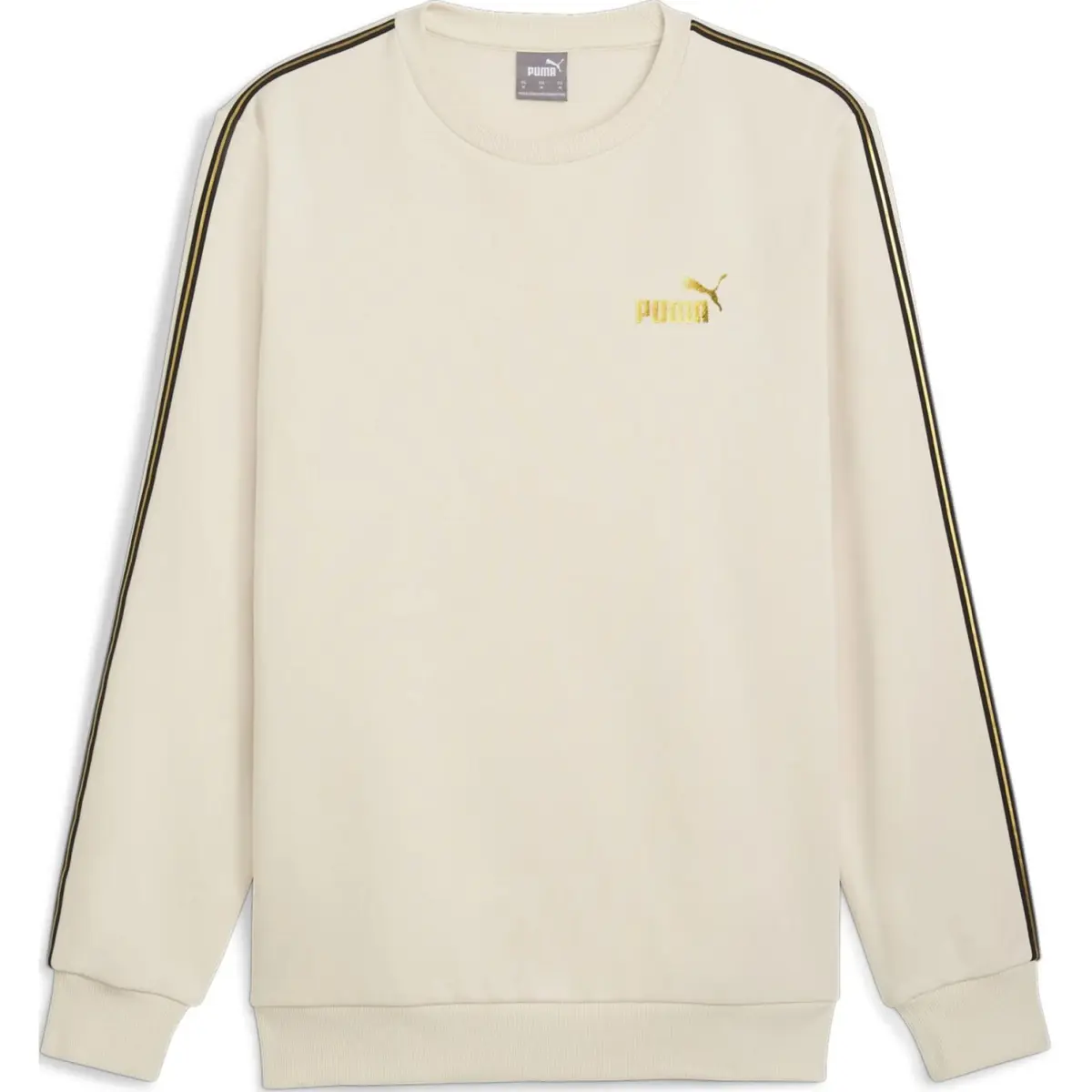 PUMA Sweatshirts Men's White Crew Neck Moderate Straight Fit