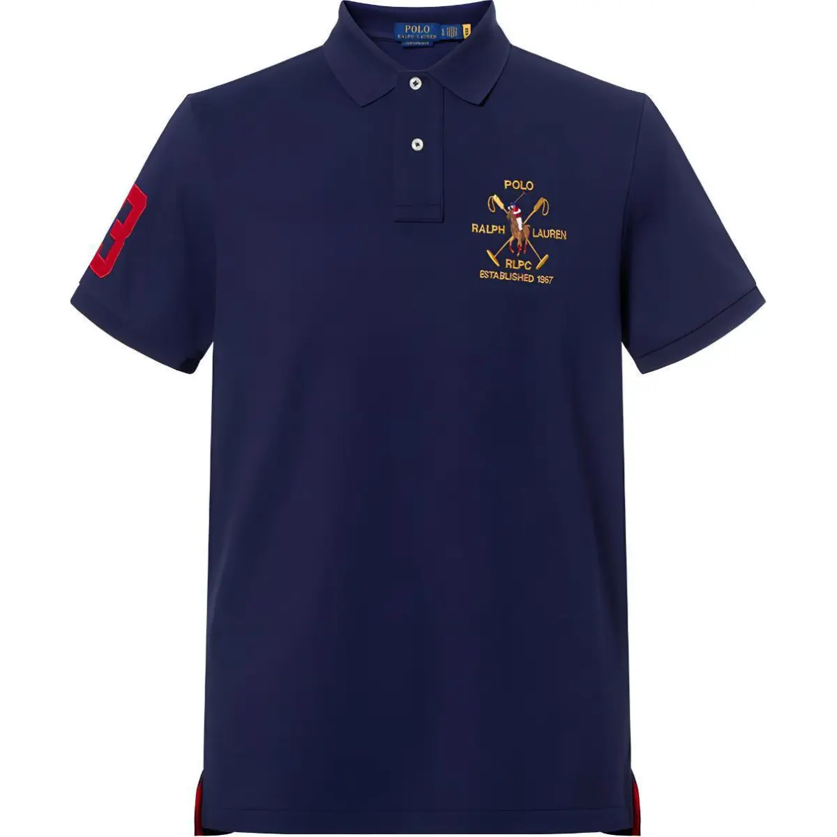 Polo Ralph Lauren Polo Shirt Custom Slim Fit Men's Marine Blue