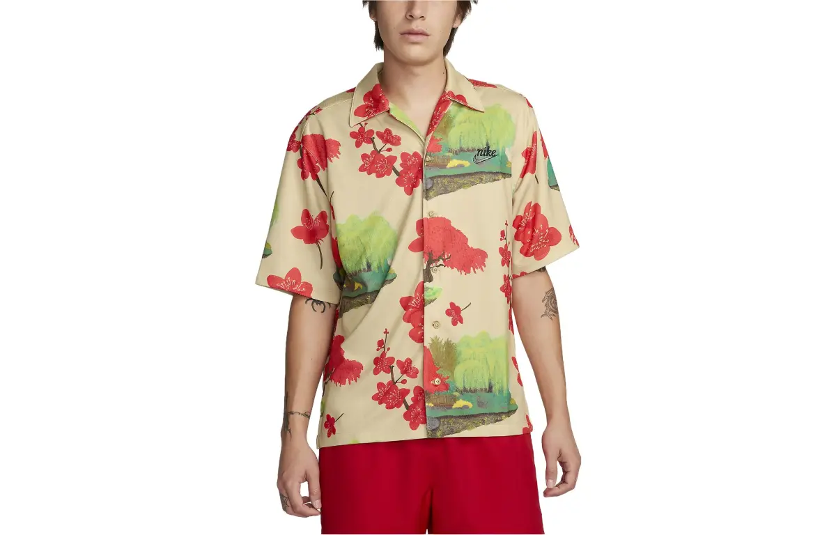 Nike Shirts Men's Yellow Pointed Collar Moderate Other