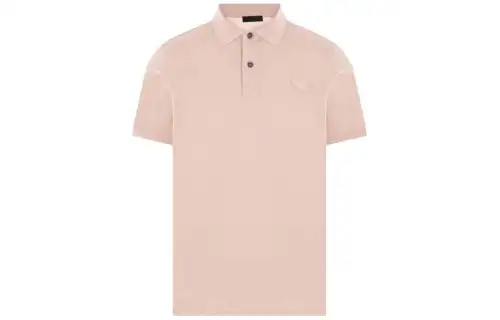 PRADA Polo Shirts Men's Pink Lapel Moderate Other