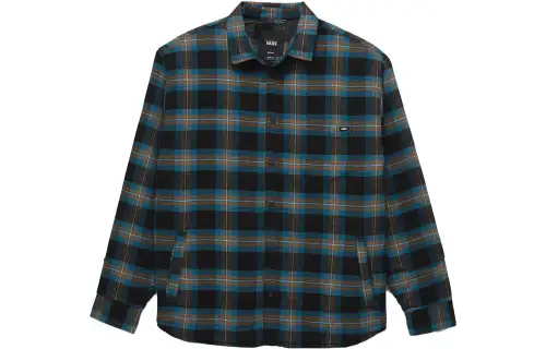 Vans Shirts Men's Black Blue Lapel Moderate Other
