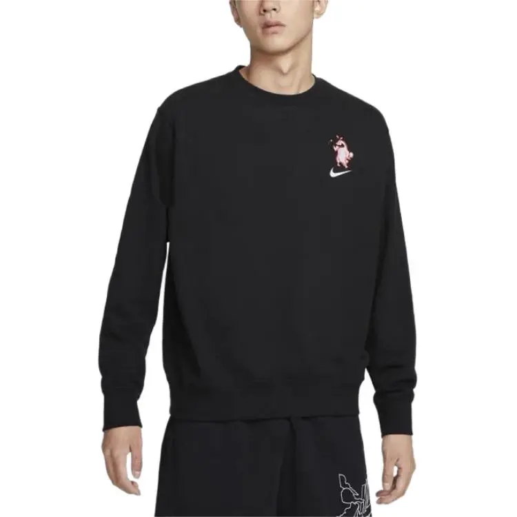 Nike Sweatshirts Men's Black Crew Neck Moderate