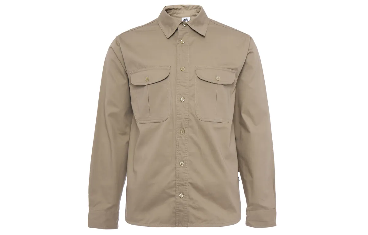 Nike Shirts Unisex Khaki Lapel Moderate Other